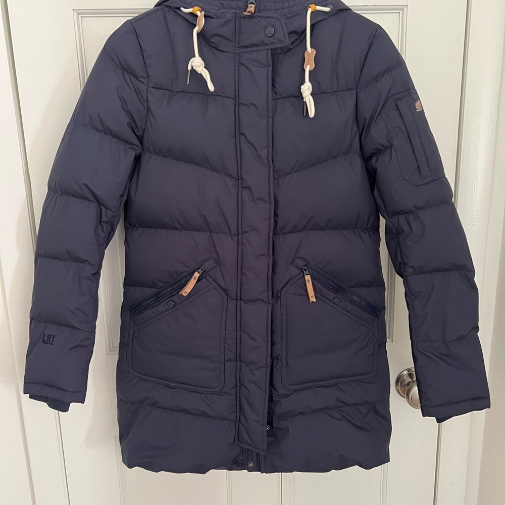 Lafuma Premium Goose Down Hooded Parka Jacket with Hood - size 90, EUC